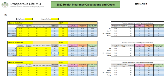 2022 Health Insurance Cost Calculator