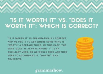 “Is It Worth It” vs. “Does It Worth It” - Correct Version Revealed