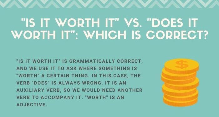 “Is It Worth It” vs. “Does It Worth It” - Correct Version Revealed